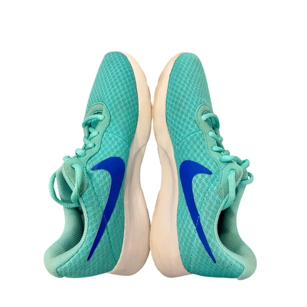Nike Tanjun Teal Blue Mesh Running Shoes 6.5 Gorpcore Athleisure Sneakers Summer